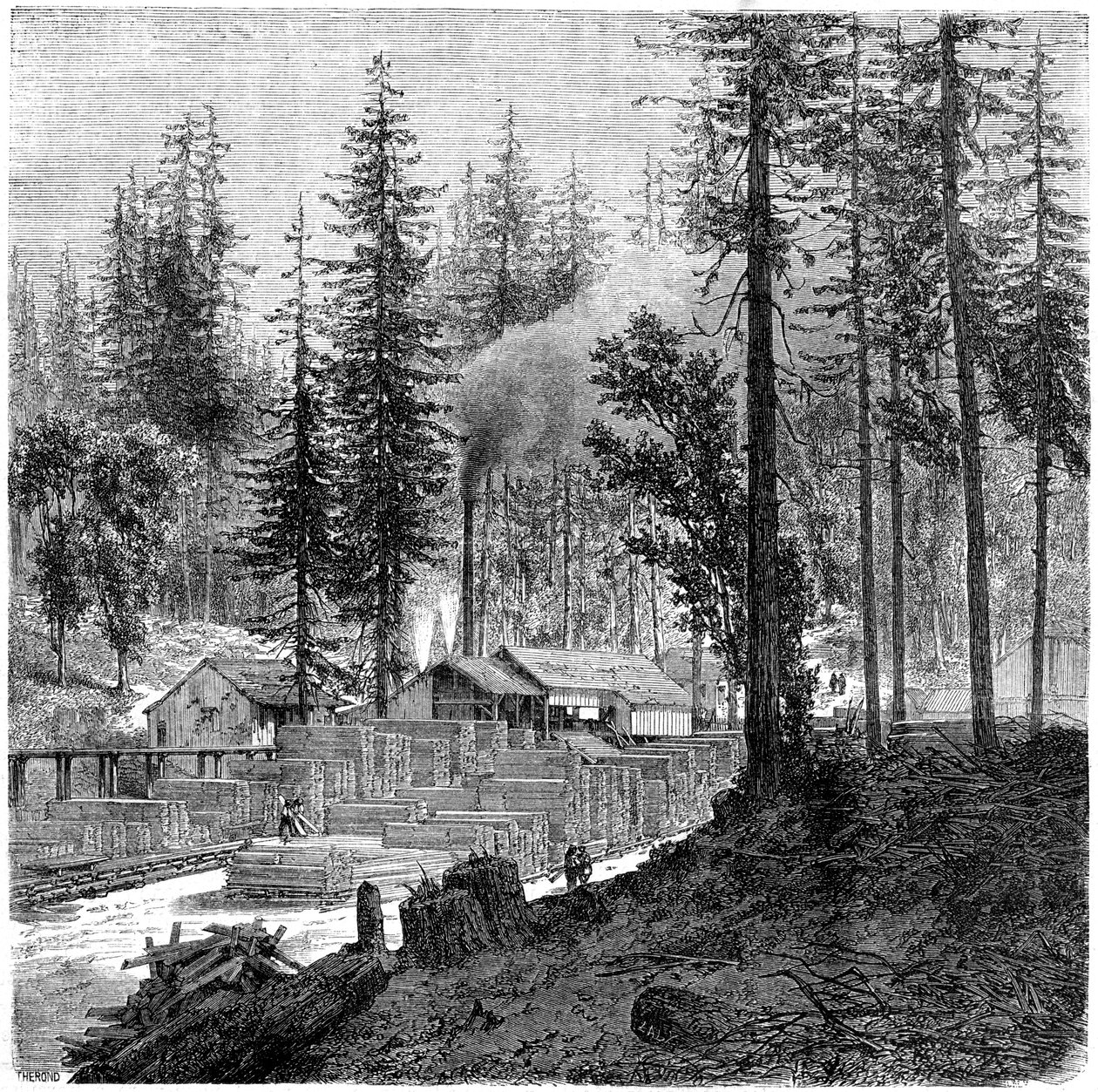 „Tartak”, Kalifornia, XIX wiek. autorstwa Theroud