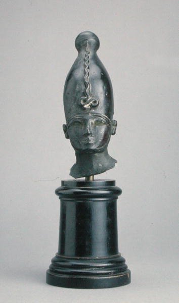 Głowa boga Ozyrysa (brąz) autorstwa Third Intermediate Period Egyptian