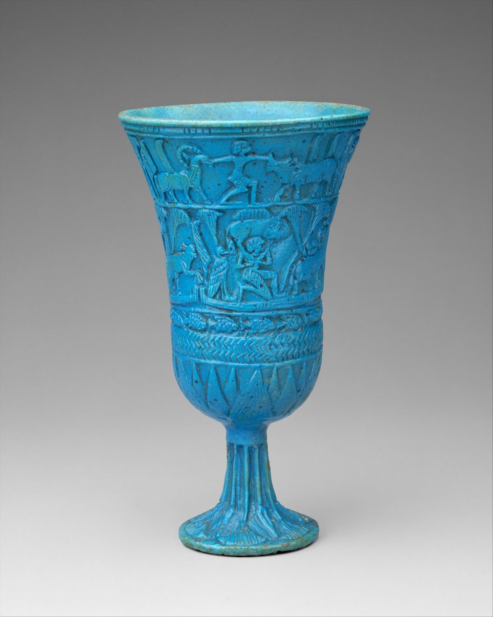 Kielich Lotiform, c.945-664 pne (fajans) autorstwa Third Intermediate Period Egyptian