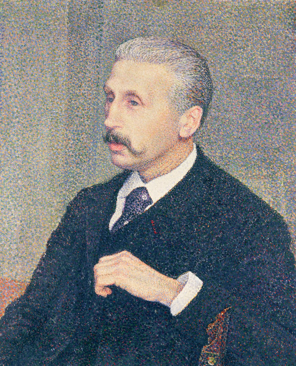 Portret Auguste Descamps, wuja malarza autorstwa Théo van Rysselberghe