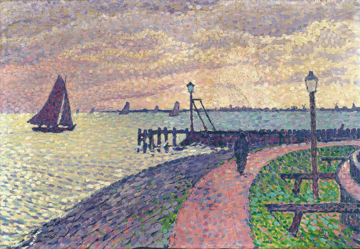 Wejście do portu Volendam autorstwa Théo van Rysselberghe
