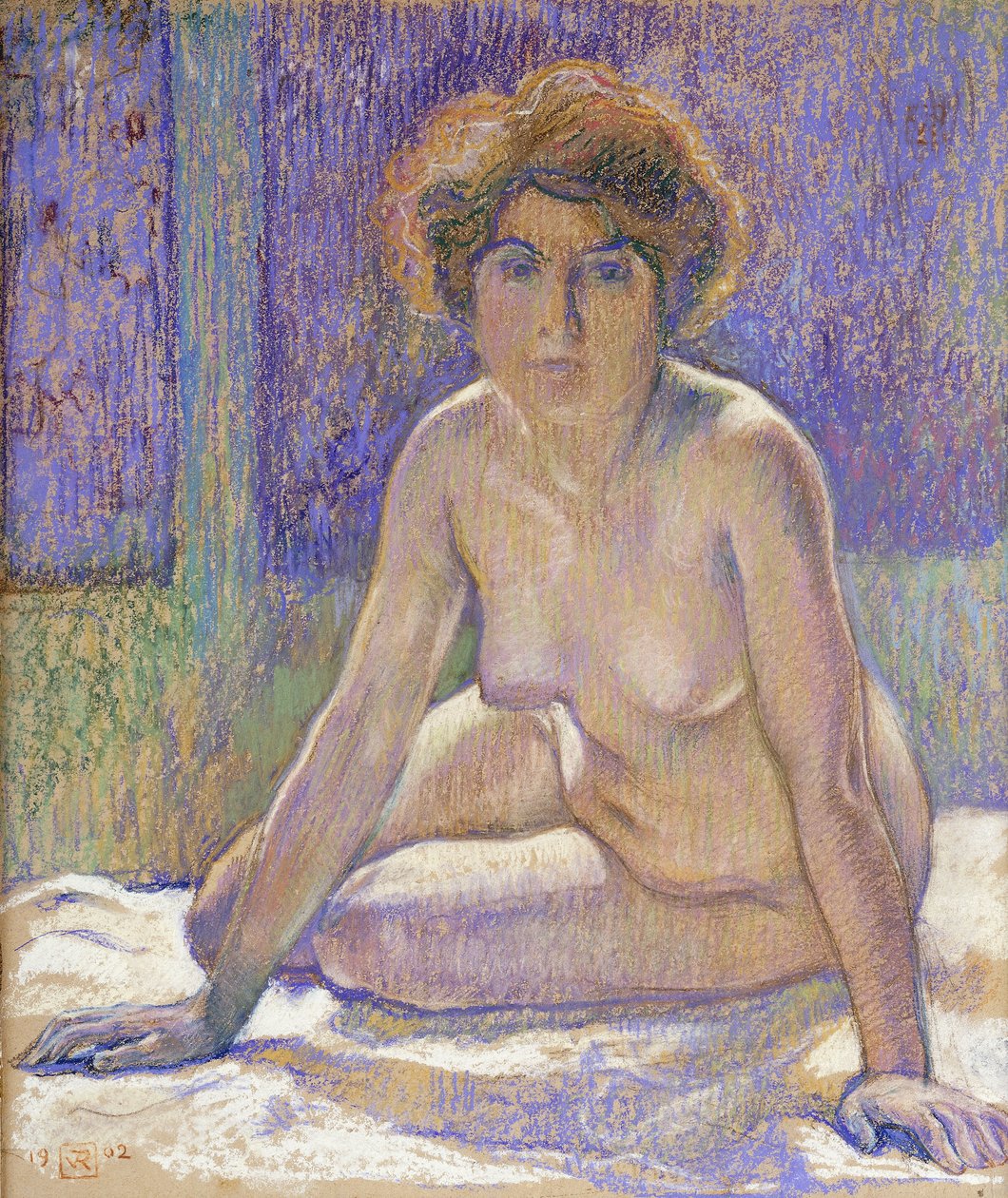 Siedząca naga kobieta, ok. 1912 autorstwa Théo van Rysselberghe
