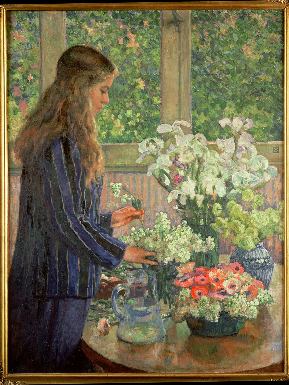 Kwiaty ogrodowe autorstwa Théo van Rysselberghe