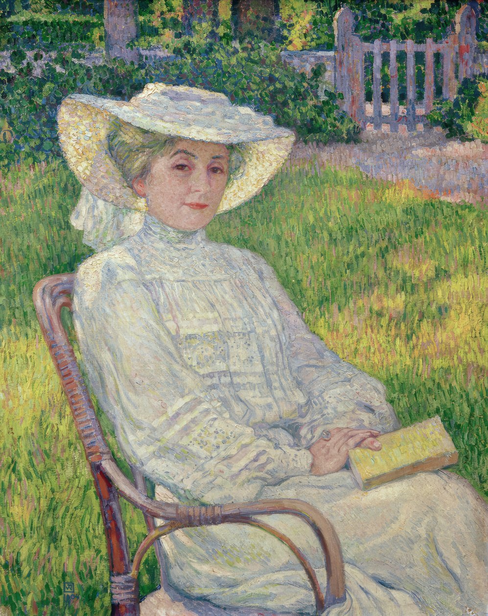 Dama w bieli autorstwa Théo van Rysselberghe