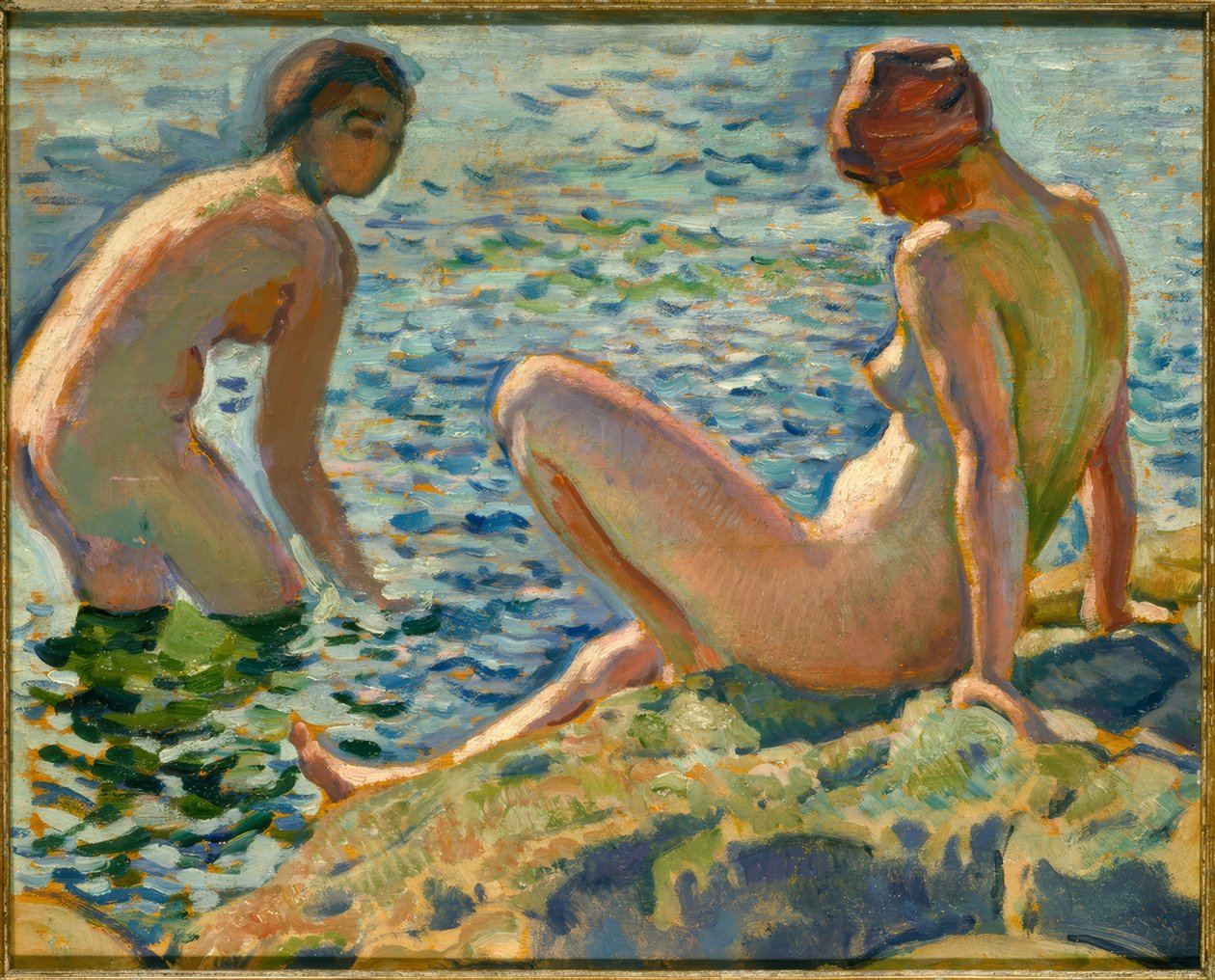 Kąpiący się autorstwa Théo van Rysselberghe