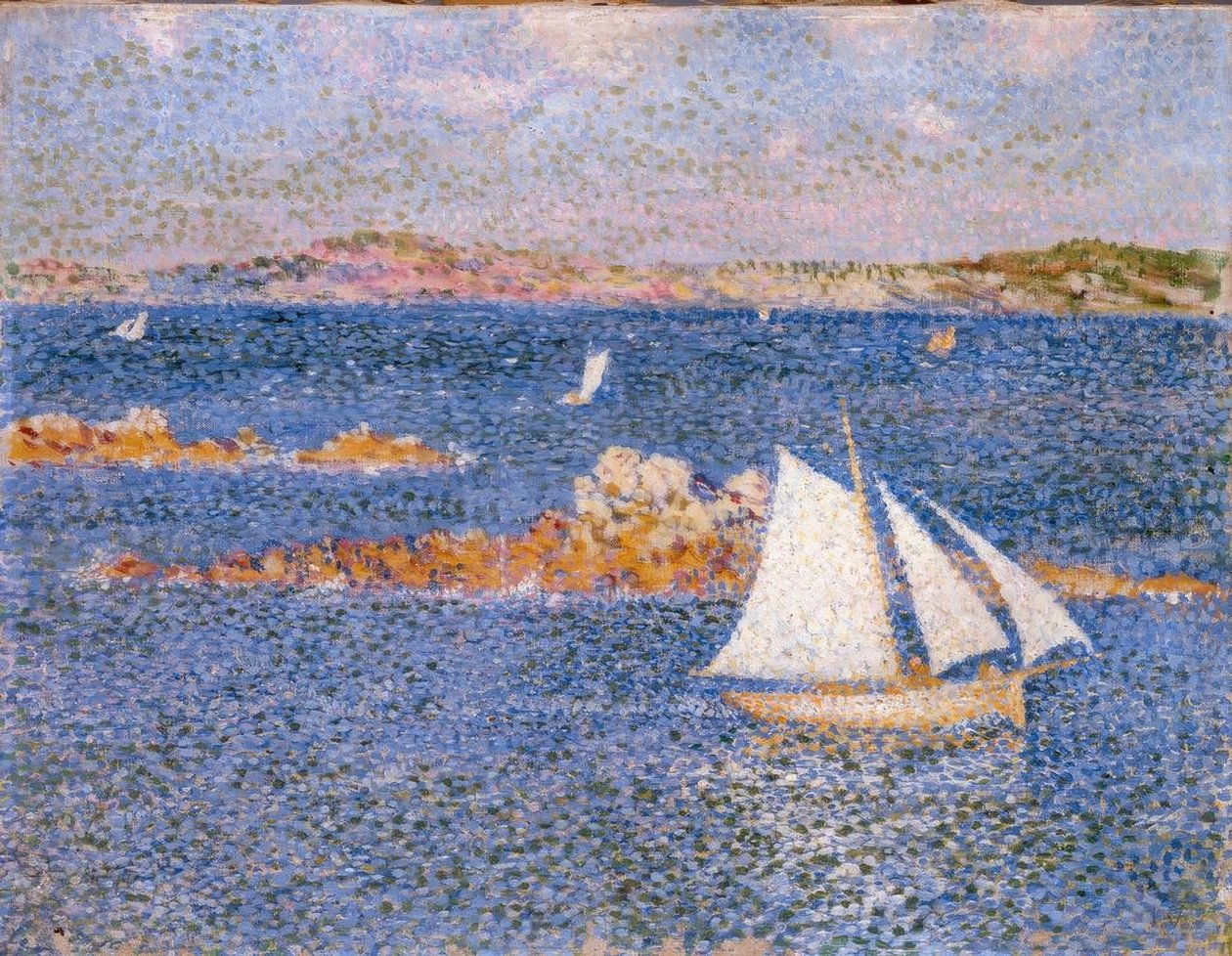 W pobliżu skał Per-Kiridec autorstwa Théo van Rysselberghe