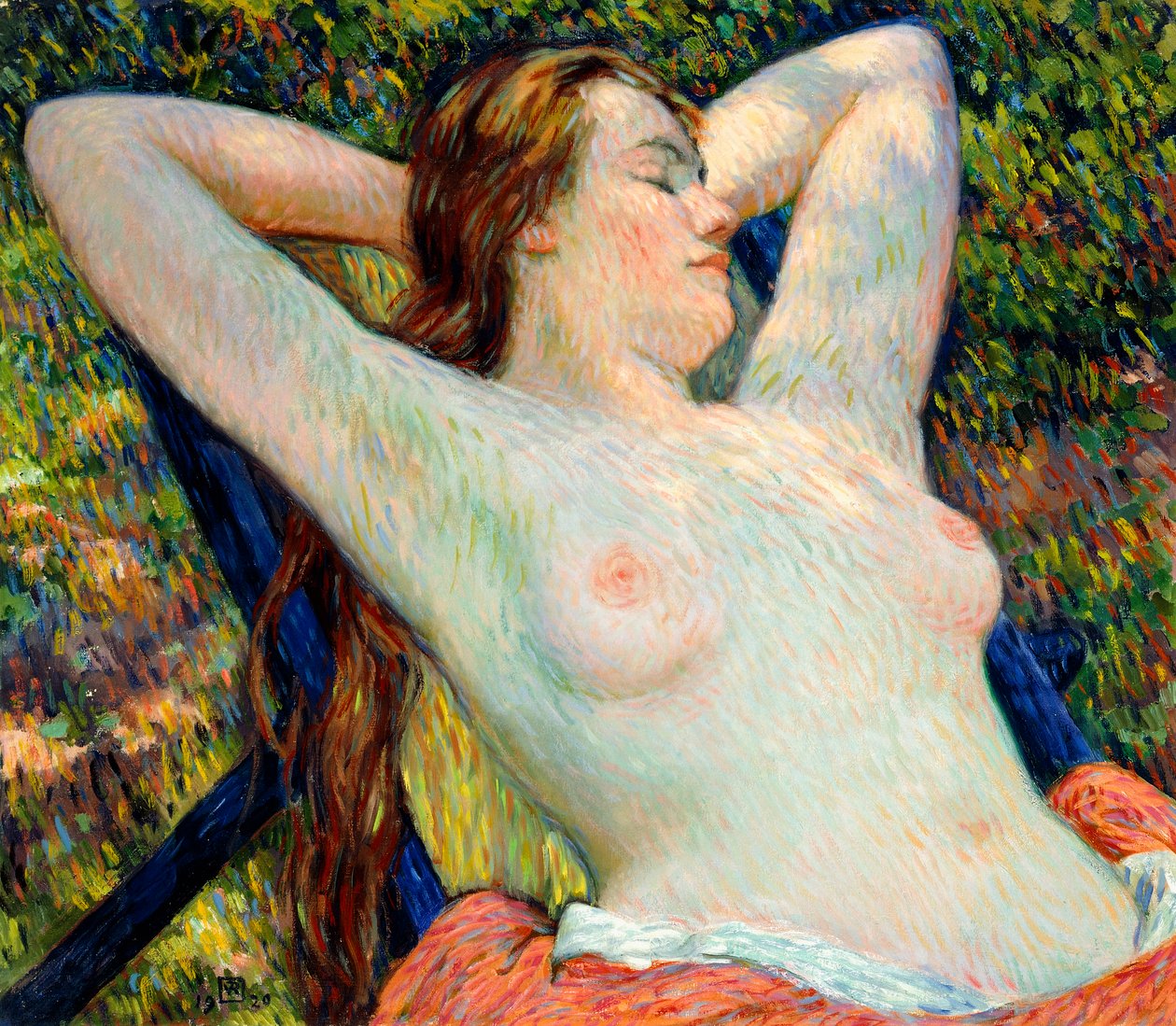 Sjesta modelki, 1920 autorstwa Théo van Rysselberghe