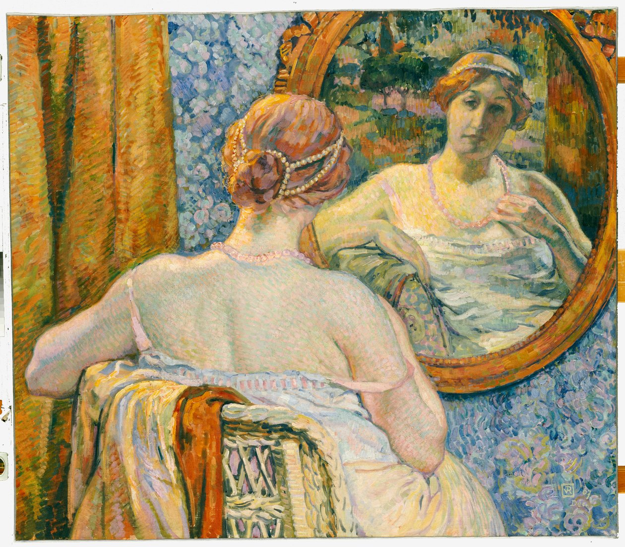 Kobieta w lustrze, 1907 autorstwa Théo van Rysselberghe