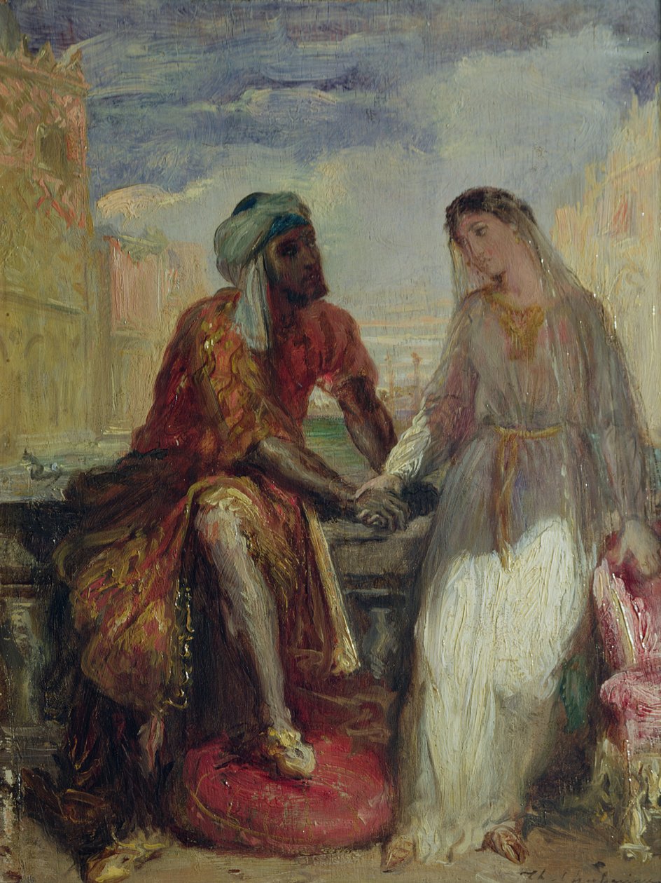 Otello i Desdemona w Wenecji, 1850 autorstwa Théodore Chassériau