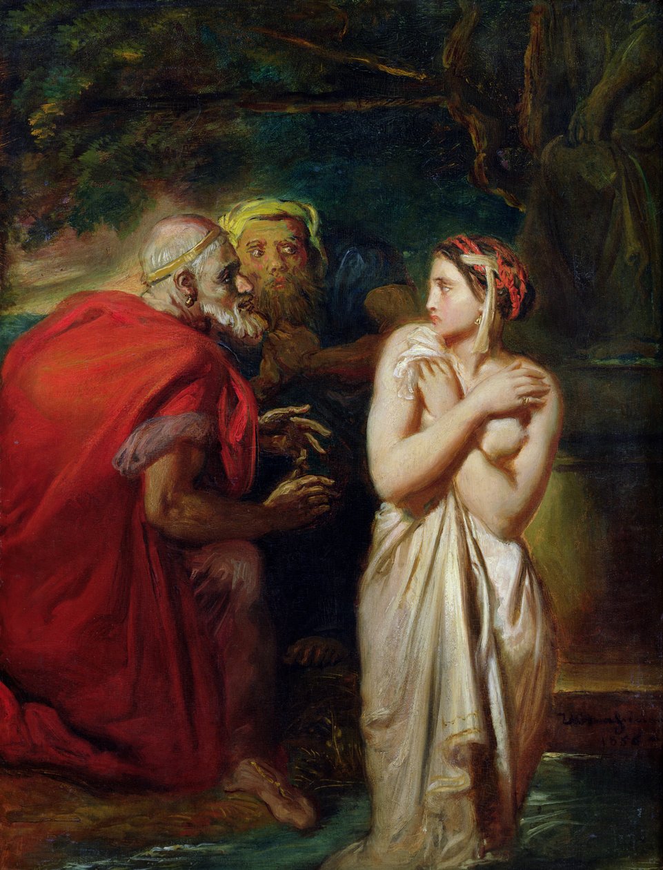 Zuzanna i starsi, 1856 autorstwa Théodore Chassériau