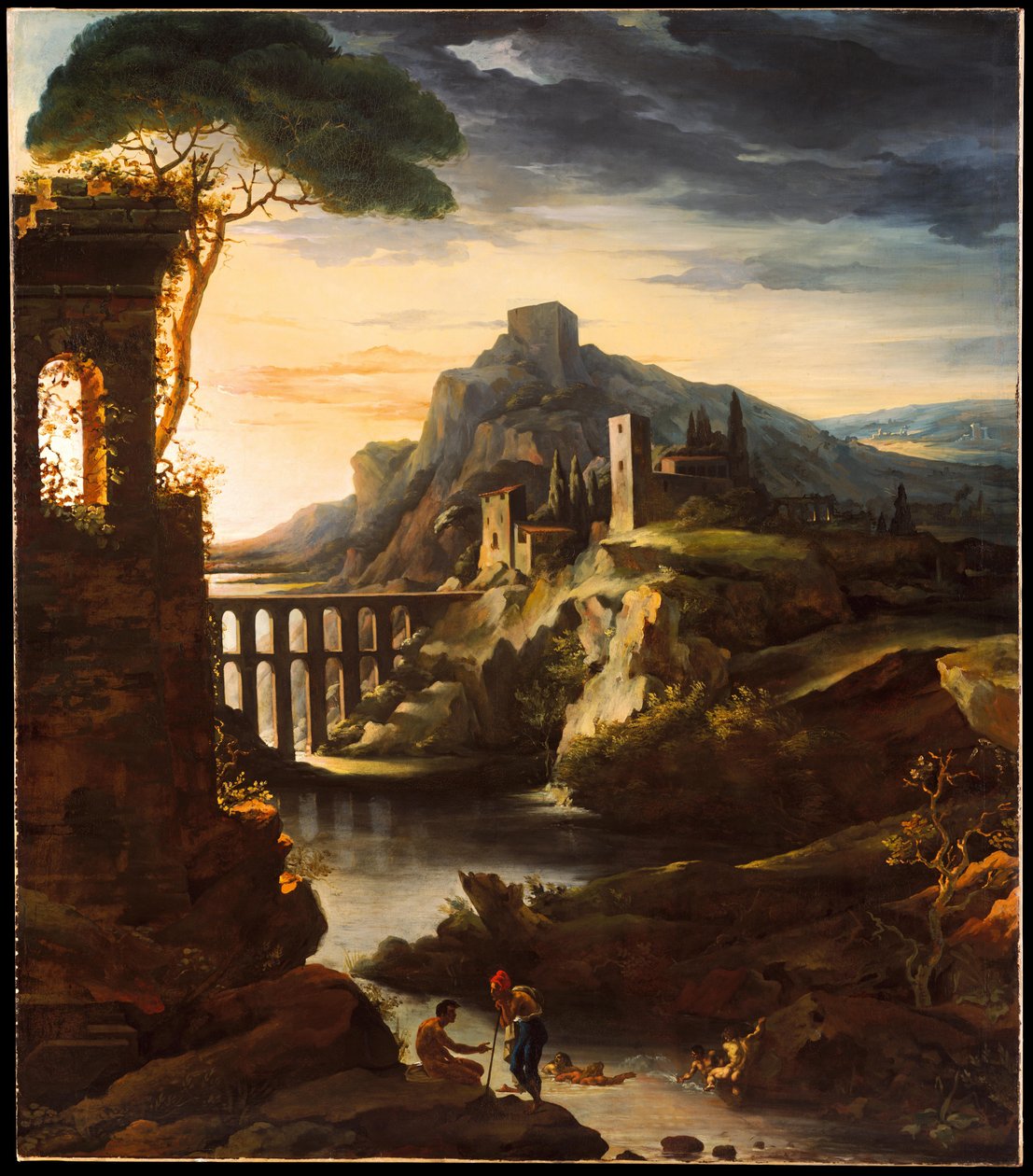 Krajobraz z akweduktem autorstwa Theodore Gericault