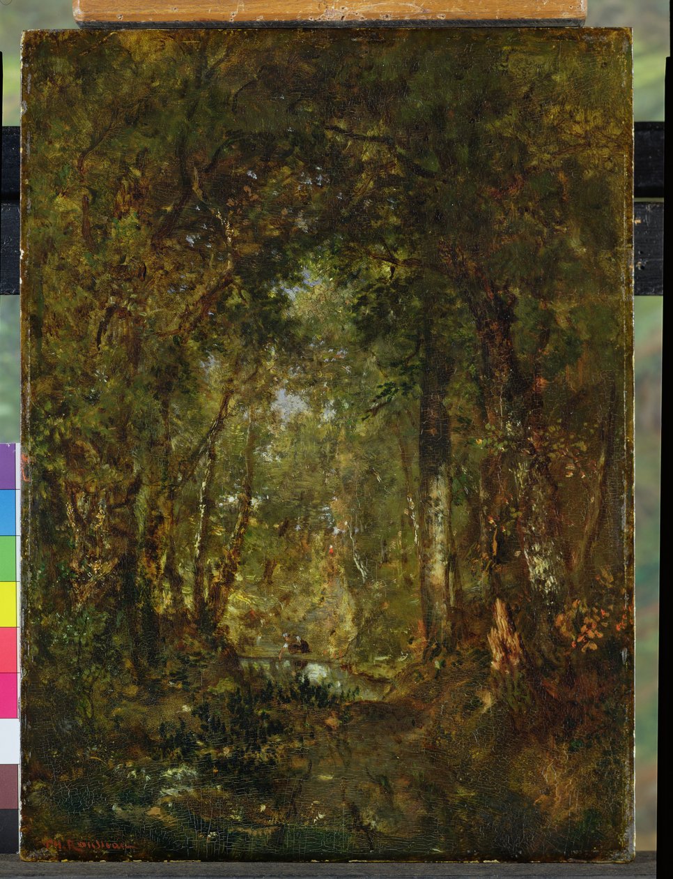 W lesie w Fontainebleau autorstwa Pierre Etienne Theodore Rousseau