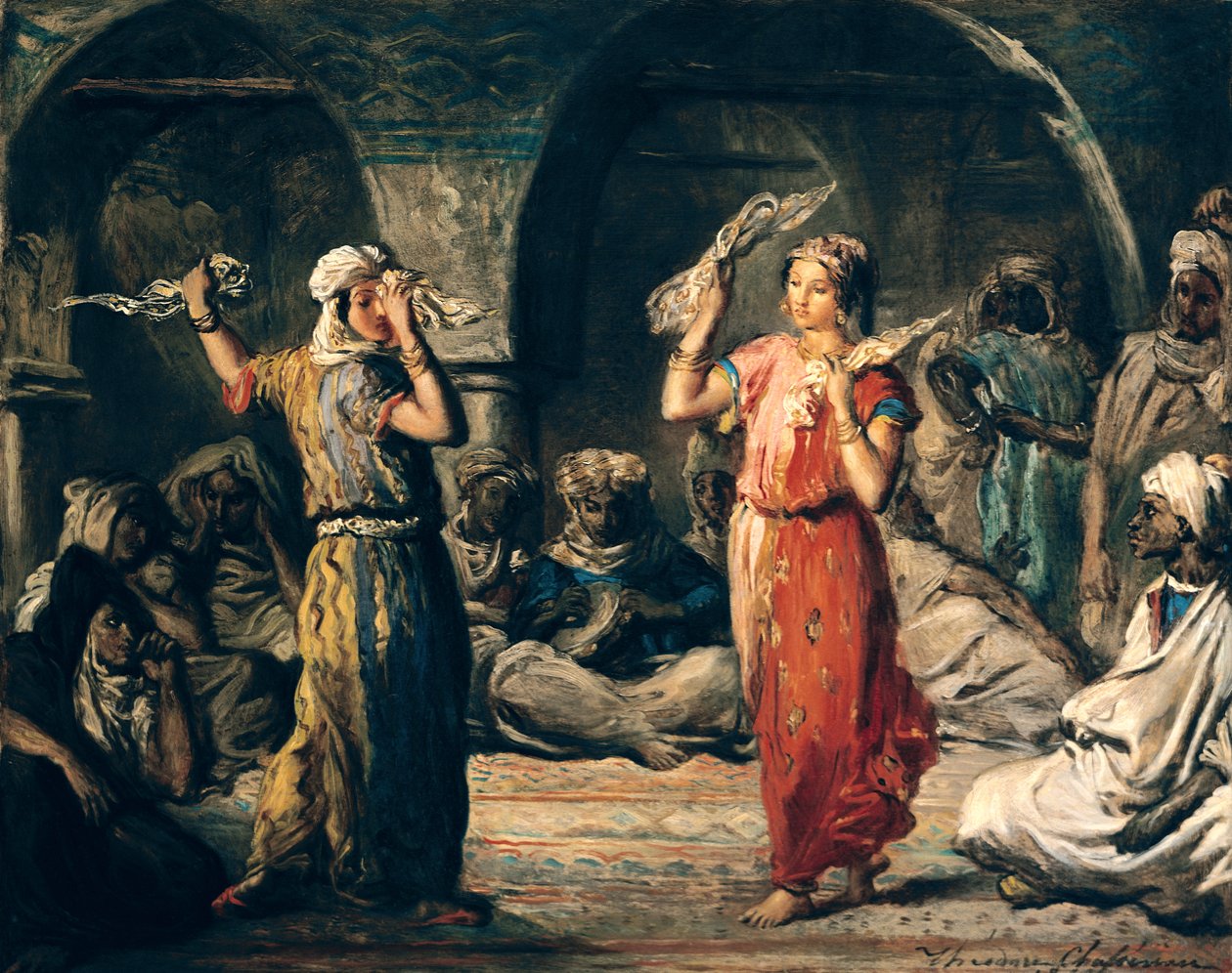 Taniec chusteczek, 1849 autorstwa Théodore Chassériau