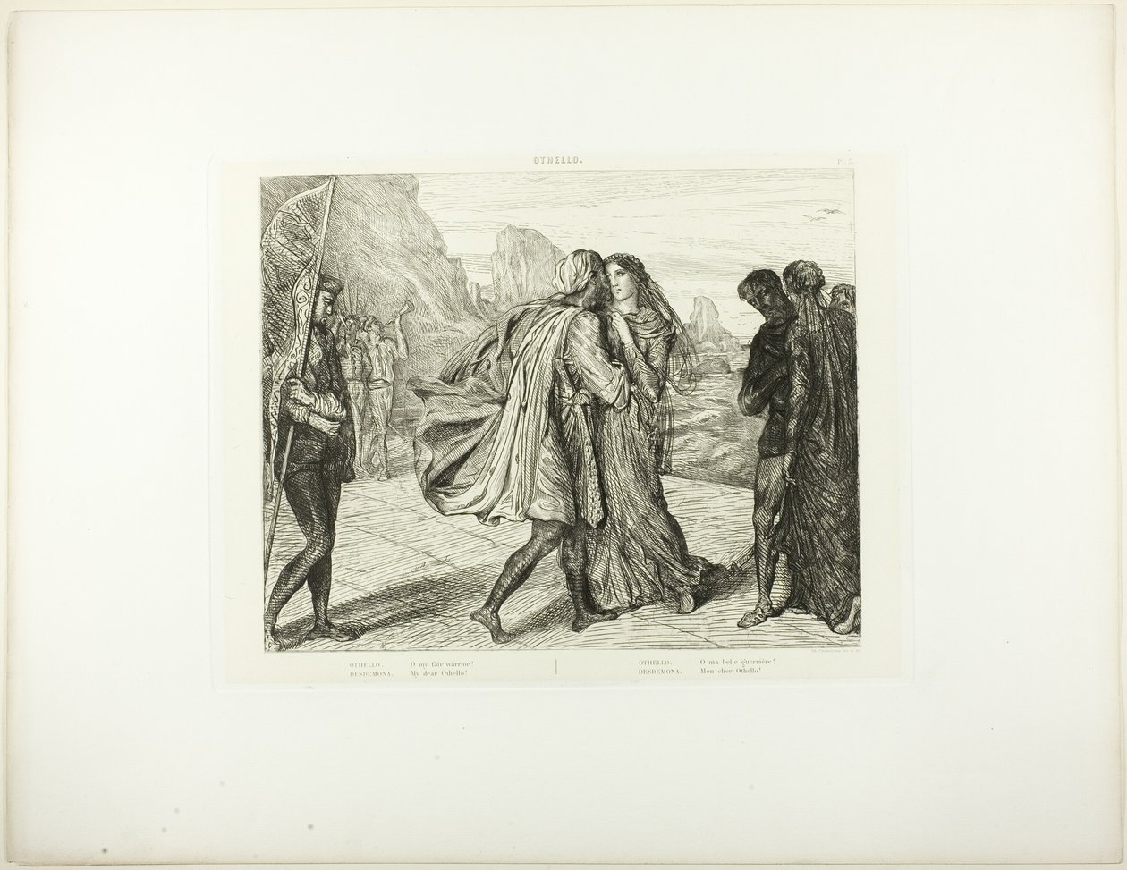 O My Fair Warrior!, płyta 5 (akt 2, scena 1) z Otella autorstwa Théodore Chassériau