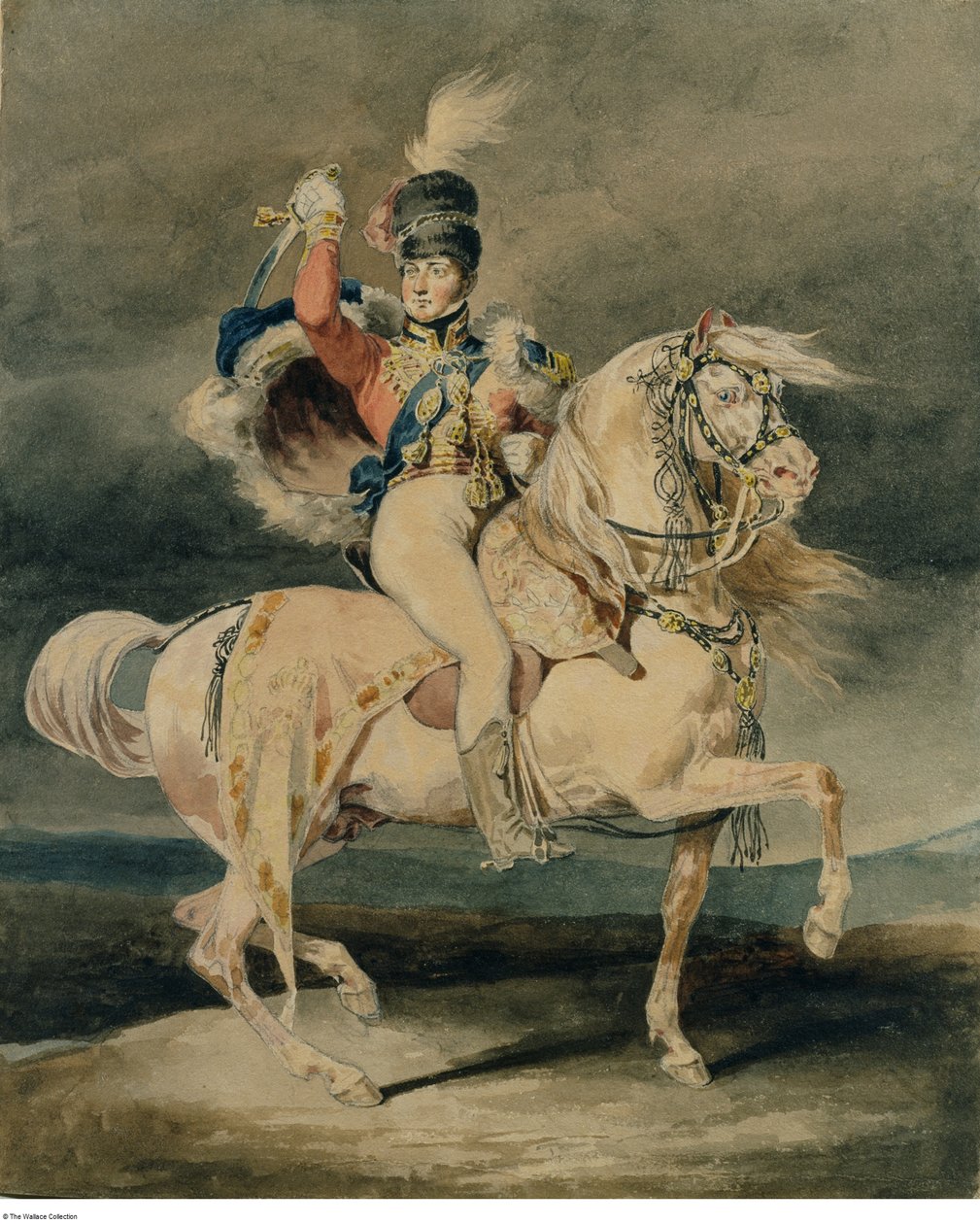 Géricault - Jerzy IV jako książę Walii (według Harlowa), prawdopodobnie 1820-1821 autorstwa Theodore Gericault
