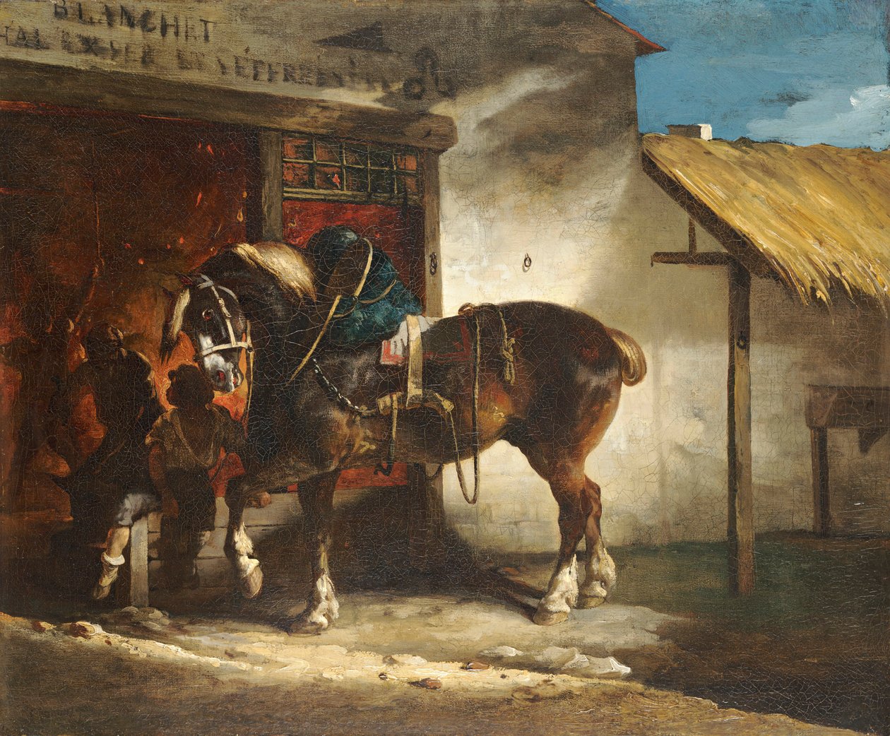 Géricault - Wiejska kuźnia, ok. 1822 r. autorstwa Theodore Gericault