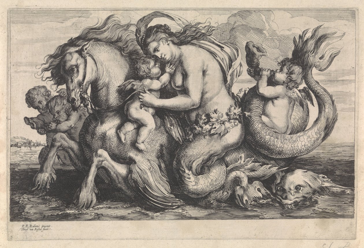 Triumf Galatei Postacie mitologiczne (tytuł serii) autorstwa Théodorus van Kessel