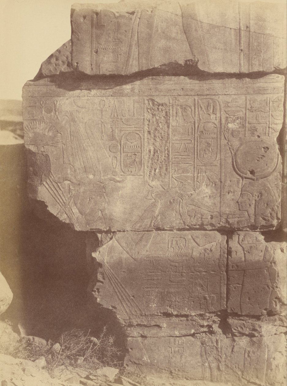 (Widok Hieroglificznych Inskrypcji i Rzeźb, Karnak) autorstwa Théodule Devéria
