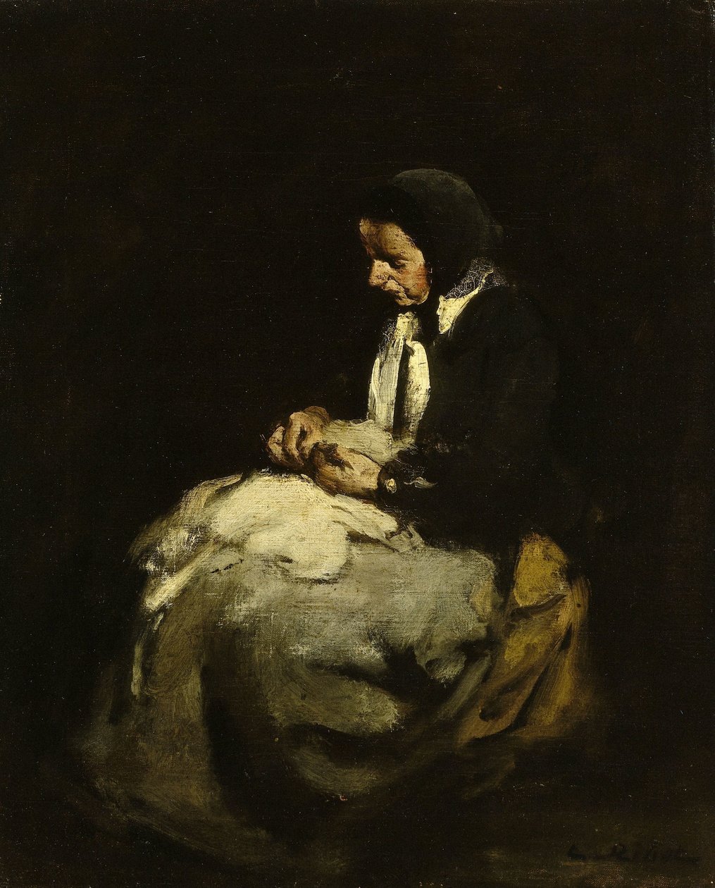 Szycie kobiet autorstwa Théodule Augustin Ribot