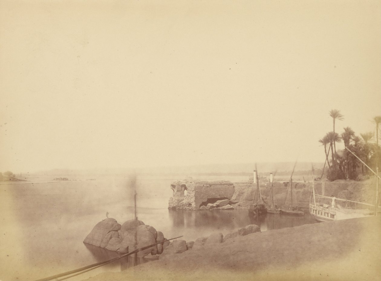 Widok na antyczny port Elephanta autorstwa Théodule Devéria