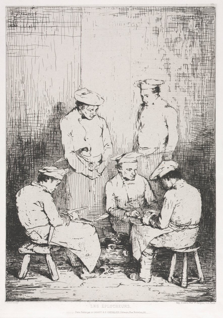Obieraczki do ziemniaków. autorstwa Auguste Theodule Ribot