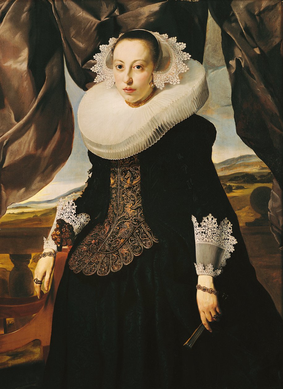 Portret młodej holenderskiej kobiety autorstwa Thomas de Keyser