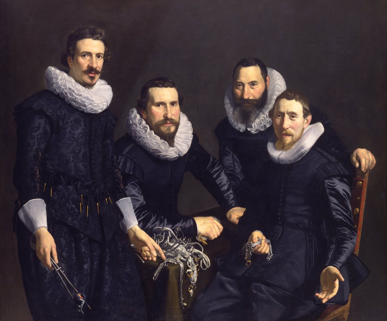 Syndycy z Amsterdamskiej Gildii Złotników autorstwa Thomas de Keyser