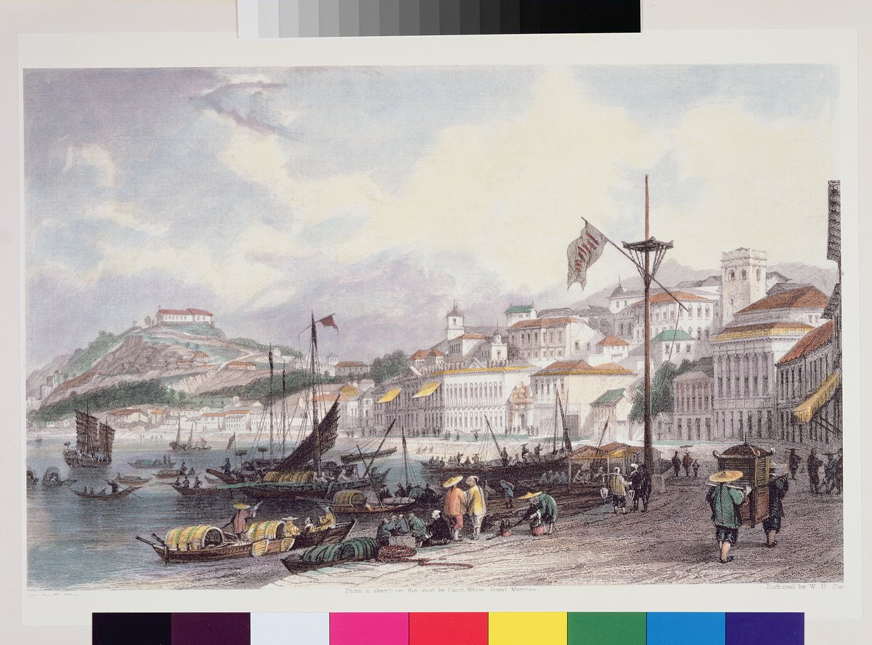 Pria Grande, Makao, ok. 1850 r. autorstwa Thomas Allom