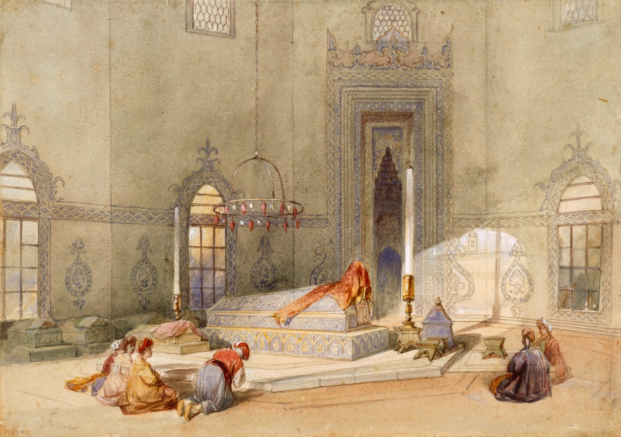 Mauzoleum sułtana Mohmeda, Brusa autorstwa Thomas Allom