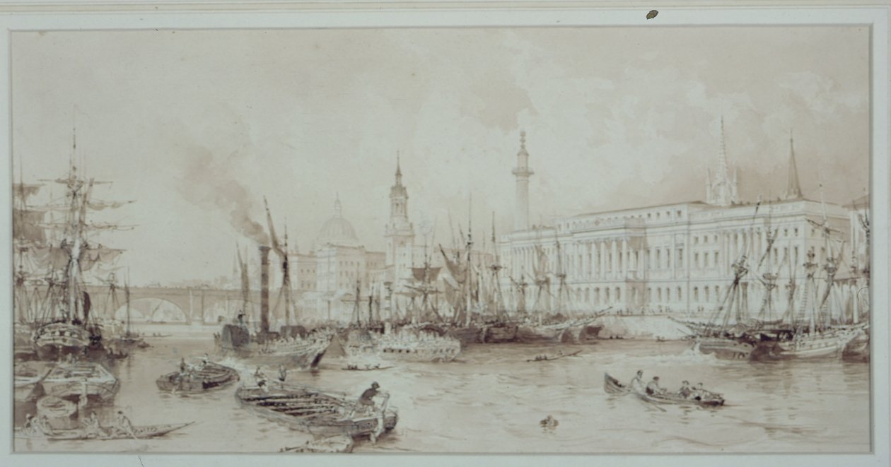 Port w Londynie autorstwa Thomas Allom