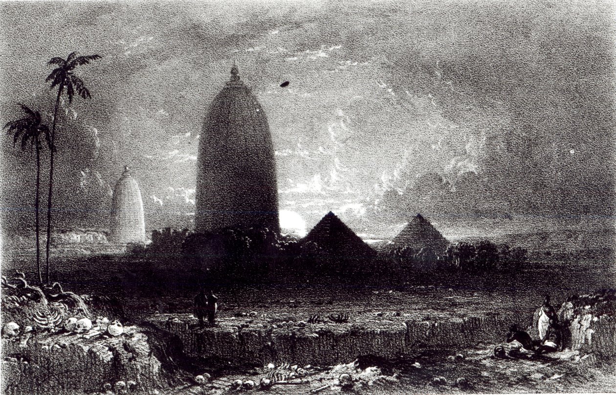 Świątynia Jagannatha, rytowana przez A. Pickena, 1837 autorstwa Thomas Bacon