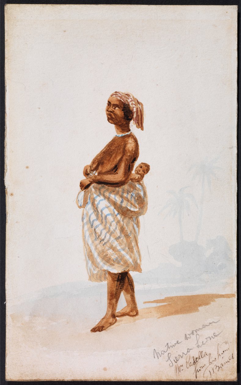 Rodowita kobieta, Sierra Leone autorstwa Thomas Baines
