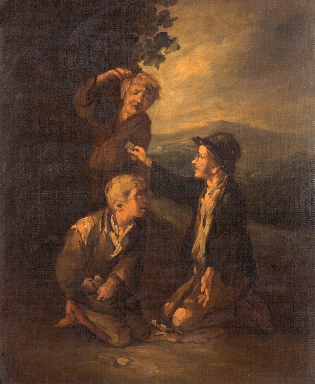 Chłopcy grają w kości kostek autorstwa Thomas Barker of Bath