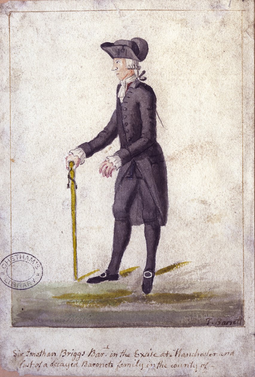 Sir Jonathan Briggs (pióro, tusz i wc na papierze) autorstwa Thomas Barritt