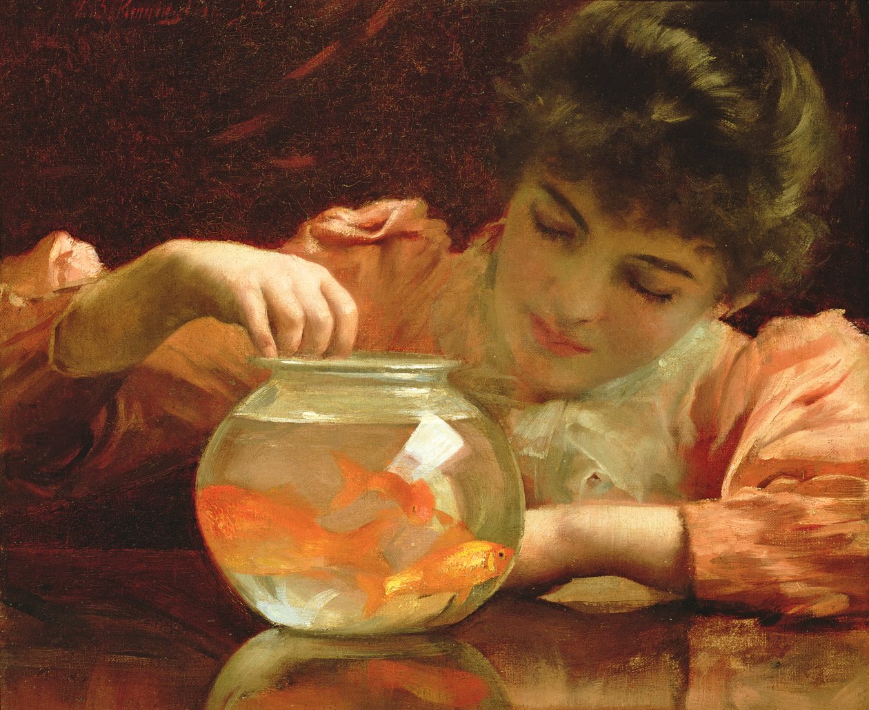 Miska ze złotą rybką autorstwa Thomas Benjamin Kennington