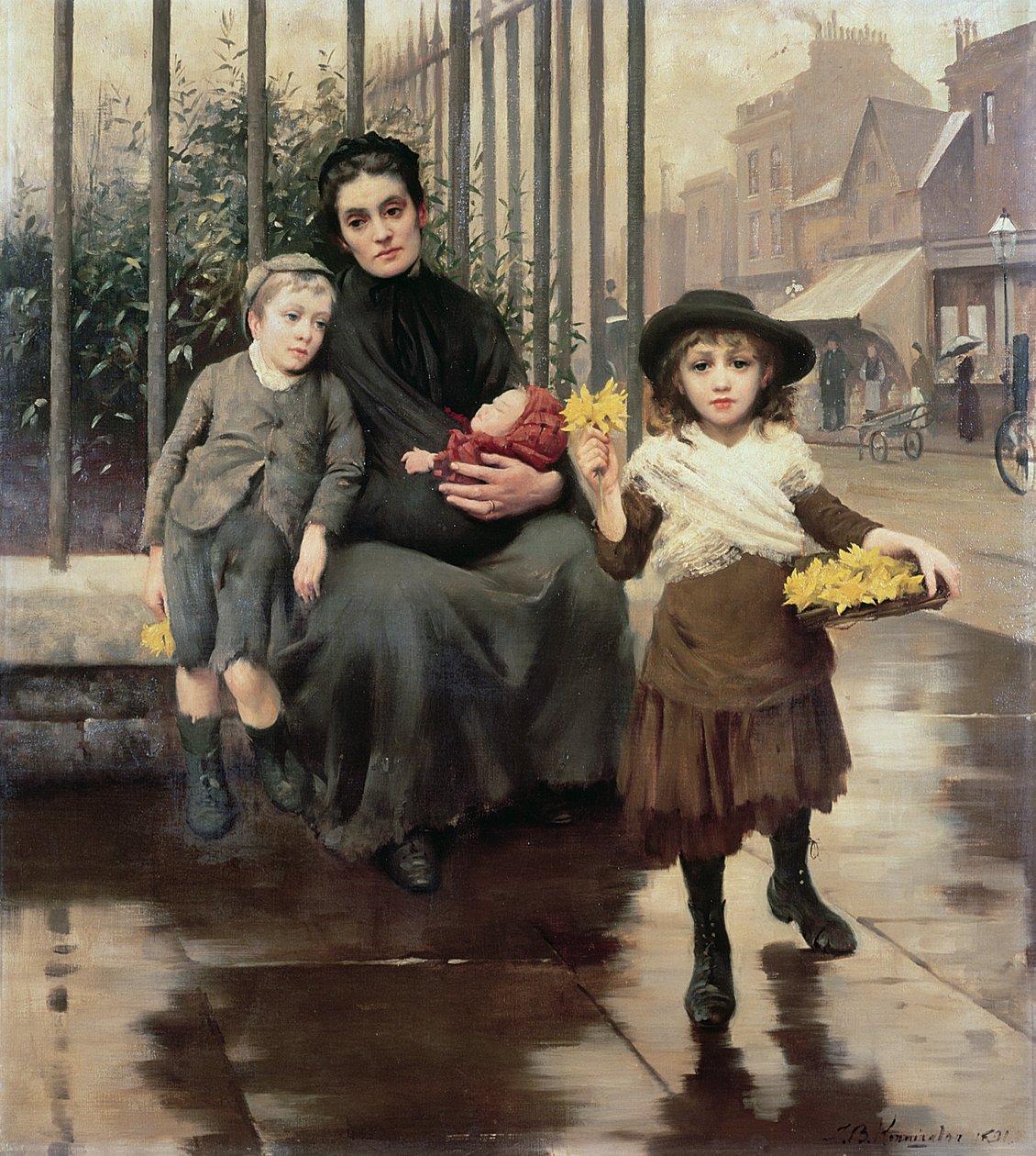 Szczypta ubóstwa, 1891 autorstwa Thomas Benjamin Kennington