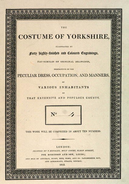 Przednia okładka książki "The Costume of Yorkshire, Part IV" George