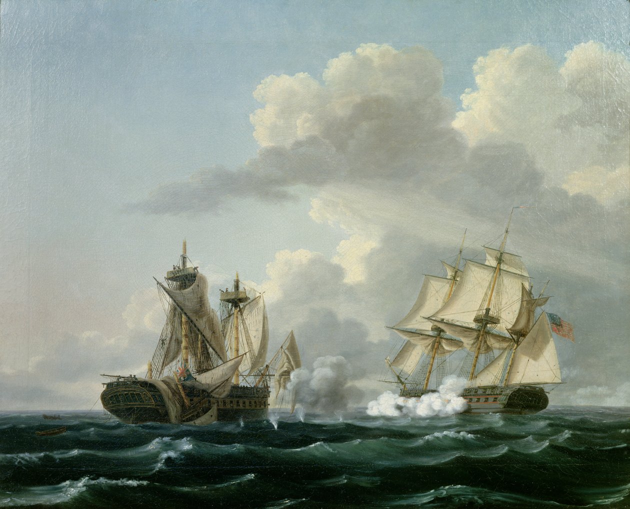 USS United States i HMS Macedonian 25 października 1812 r autorstwa Thomas Birch