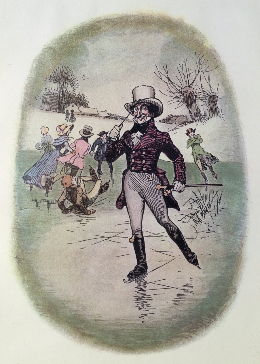 Łyżwiarstwo, 1820 autorstwa Thomas Brown