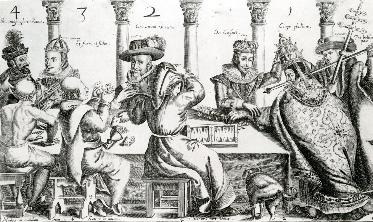 Królewscy i kościelni gracze, c.1609 autorstwa Thomas Cockson