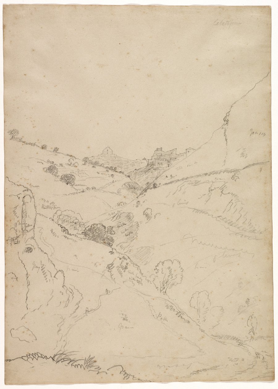 Calatafimi, Sycylia, 1842 autorstwa Thomas Cole