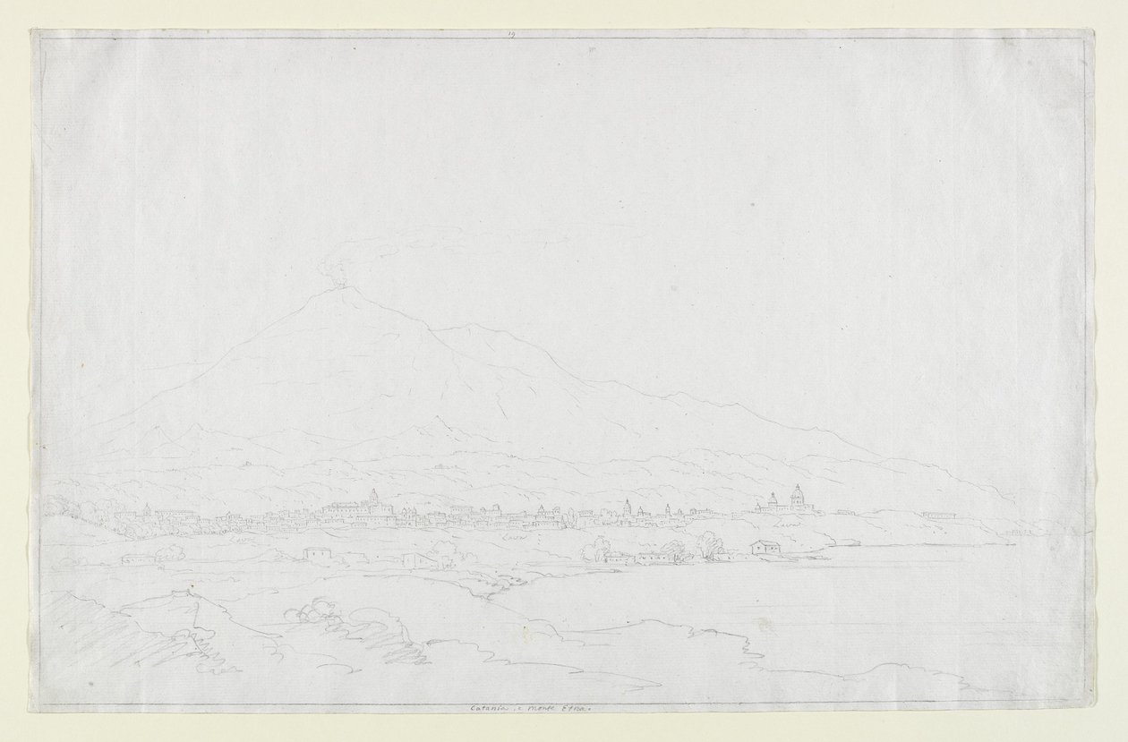 Katania i Etna, Sycylia, ok. 1832 r. autorstwa Thomas Cole