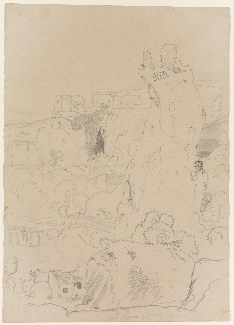 Ucho Dionizosa w Latomia del Paradiso, Syrakuzy, Sycylia, 1842 autorstwa Thomas Cole