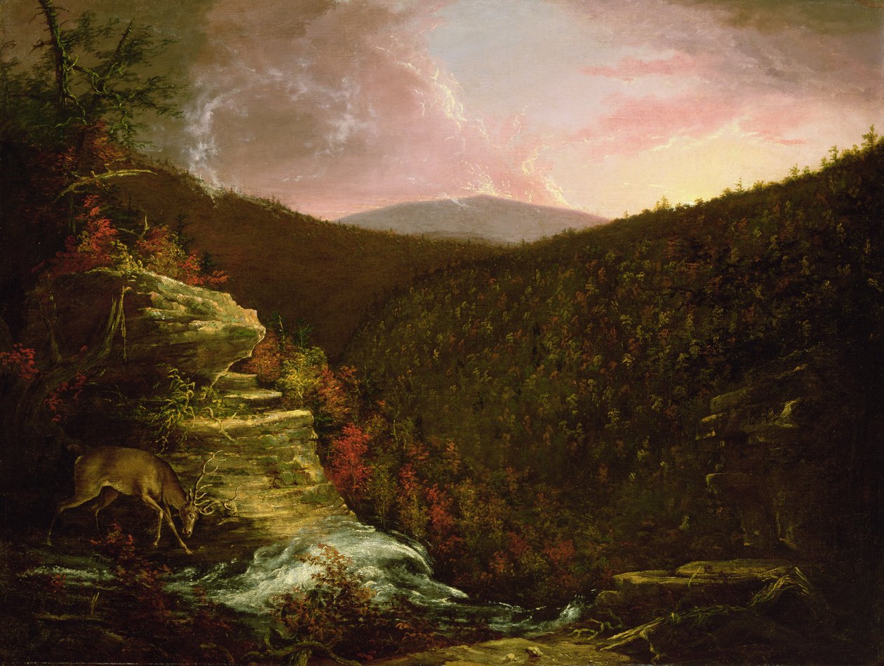 Ze szczytu wodospadu Kaaterskill, 1826 autorstwa Thomas Cole