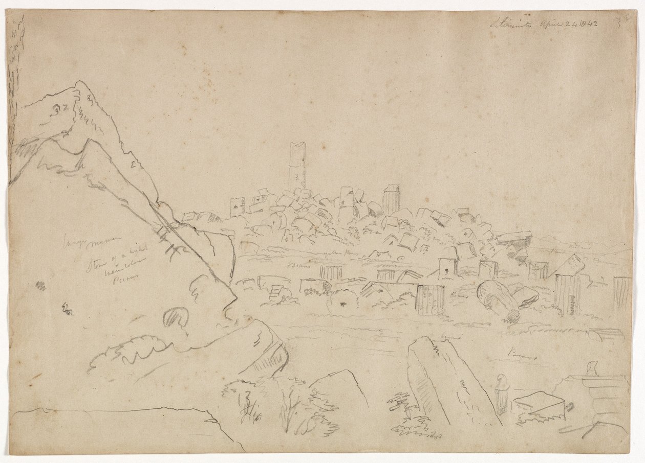 Selinuta, Sycylia, 1842 autorstwa Thomas Cole