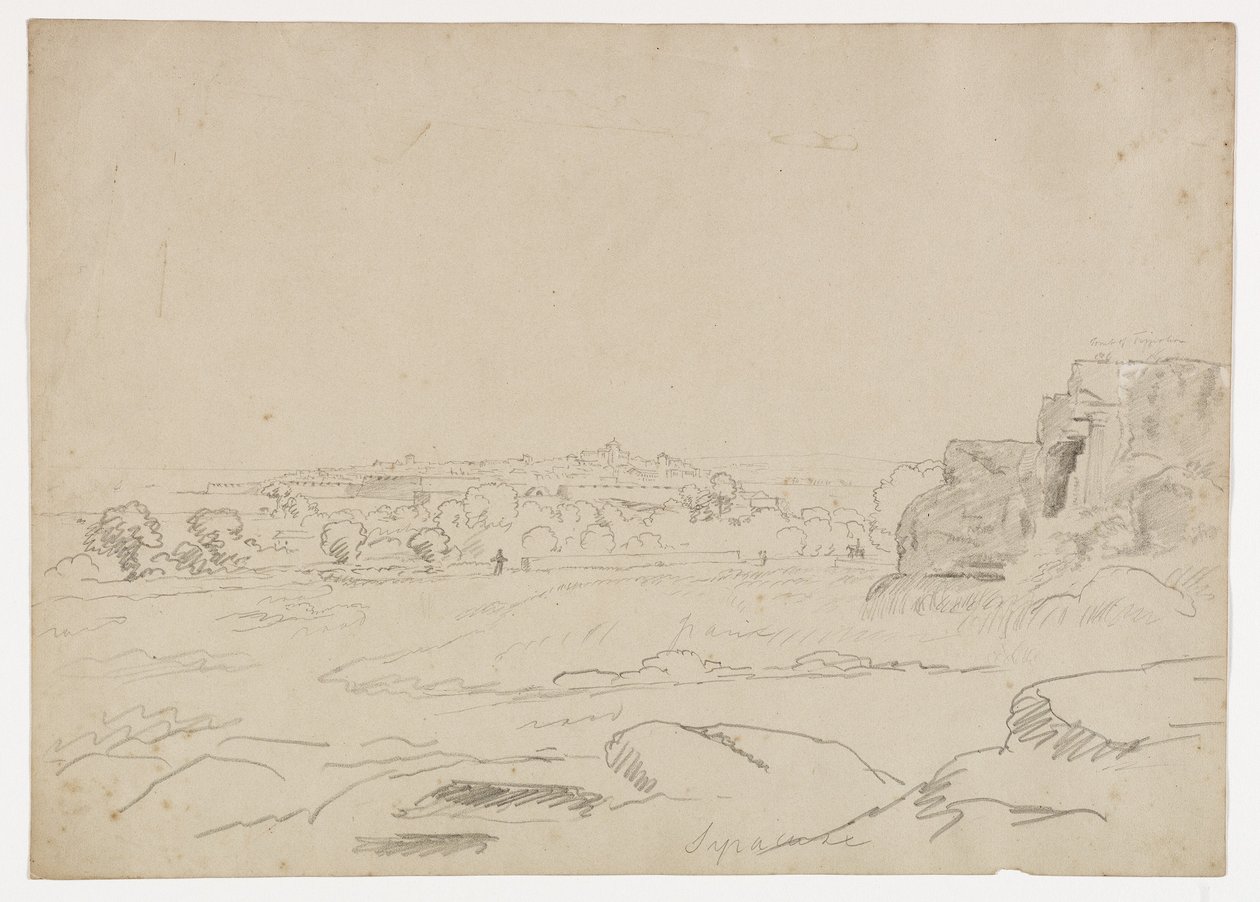 Syrakuzy i grób Timoleona, Sycylia, 1842 autorstwa Thomas Cole