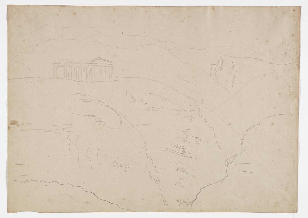 Świątynia w Segeście, Sycylia, 1842 autorstwa Thomas Cole