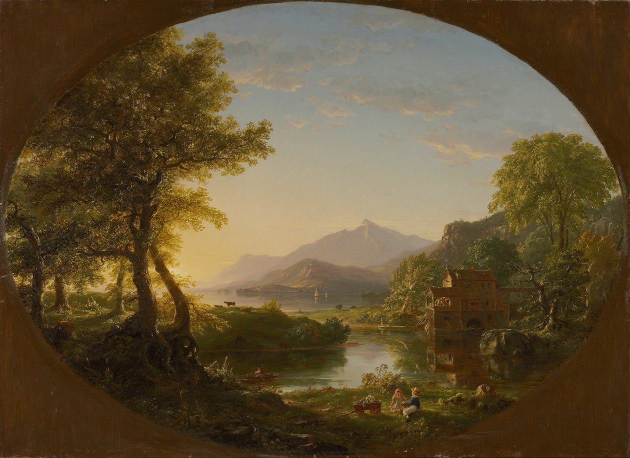 Młyn, Zachód Słońca autorstwa Thomas Cole