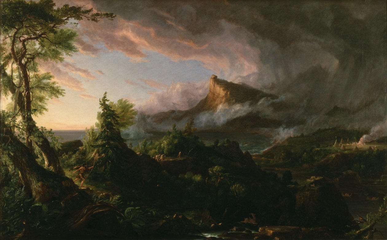 Dzikie państwo z The Course of Empire autorstwa Thomas Cole