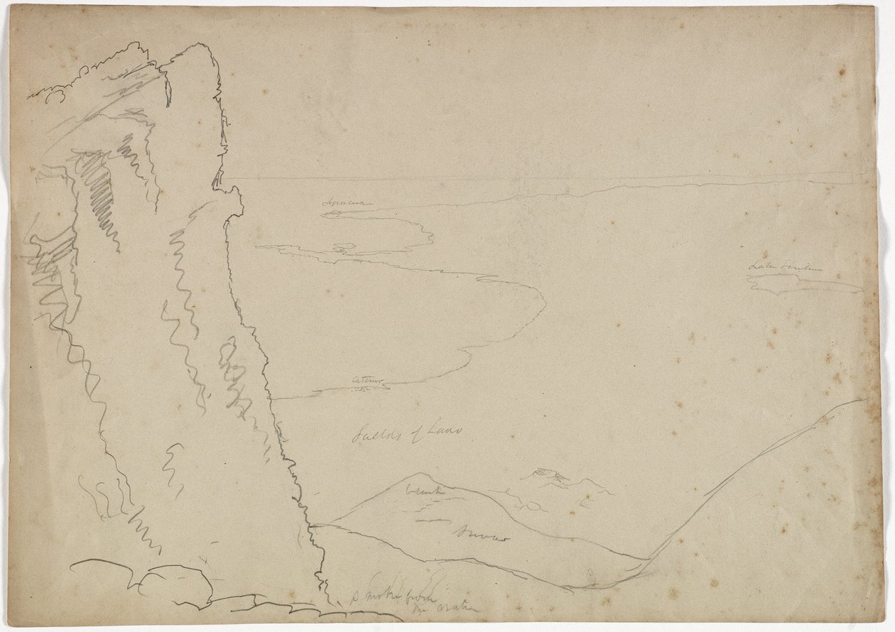Widok na południe od Etny, Sycylia, 1842 autorstwa Thomas Cole